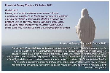 Poselství Panny Marie v Medugorje - leden 2011